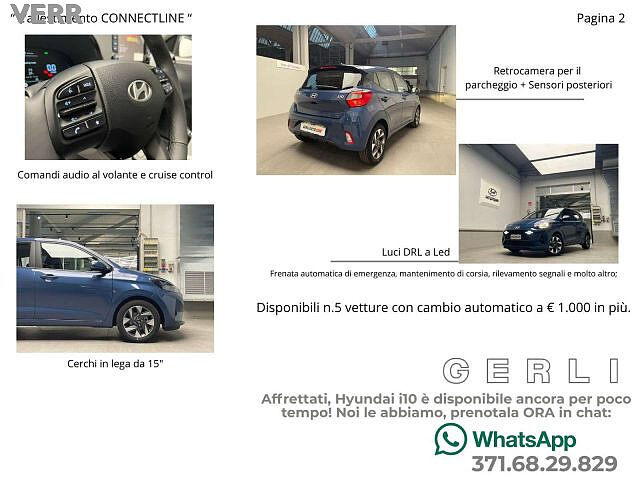 Hyundai i10 i10 1.0 mpi Connectline 63cv KM ZERO PROMO48