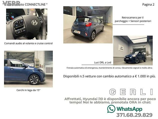 Hyundai i10 i10 1.0 mpi Connectline 63cv KM ZERO PROMO48